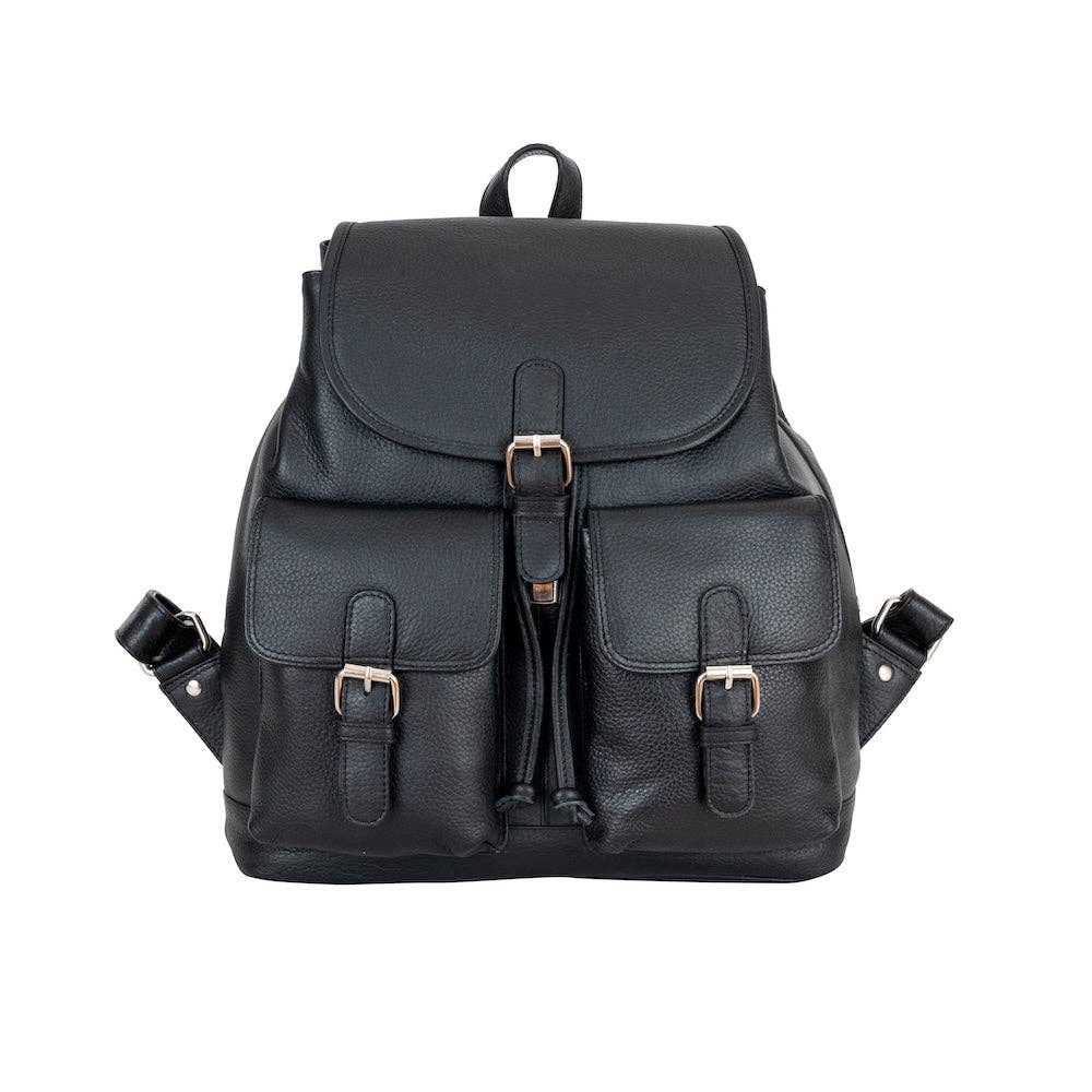'Raven' Leather Backpack