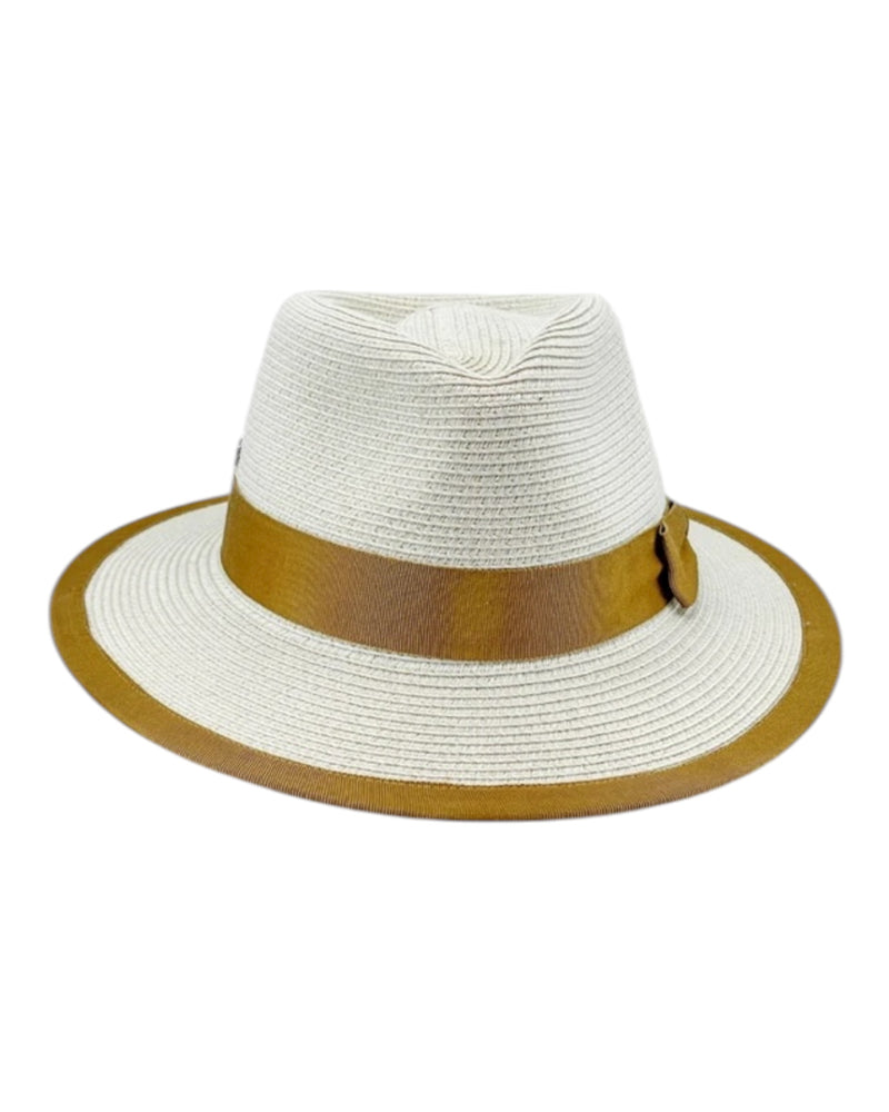 Boston Fedora - Beige/Caramel