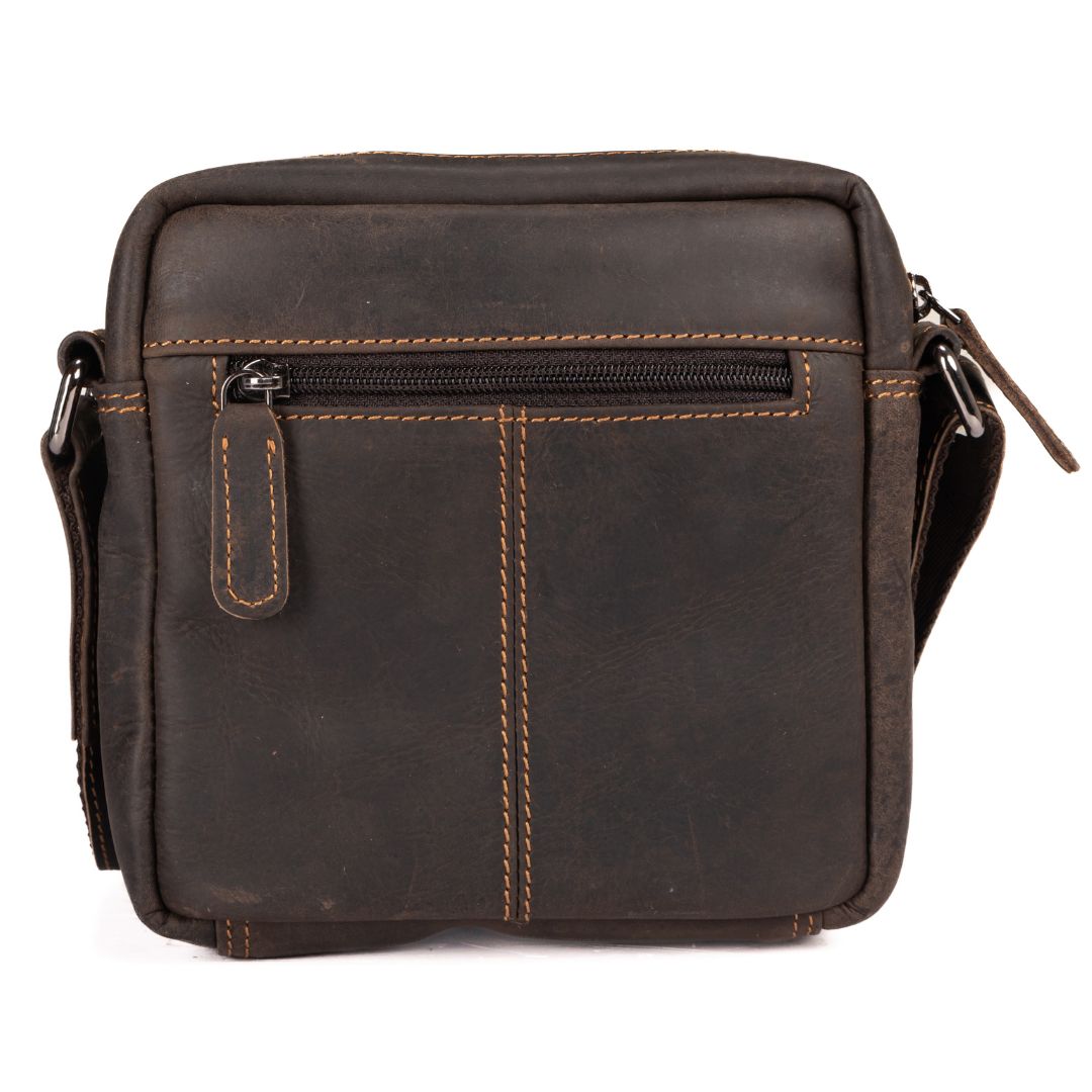 ‘Oliver' Leather Crossbody Bag – Brown