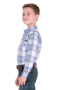 ‘Eric’ Longsleeve Shirt - Light Blue/Royal