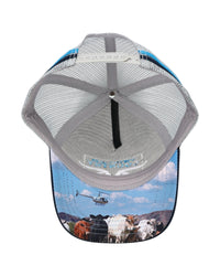 CEC Blue & Grey Longhorn Logo Trucker Cap