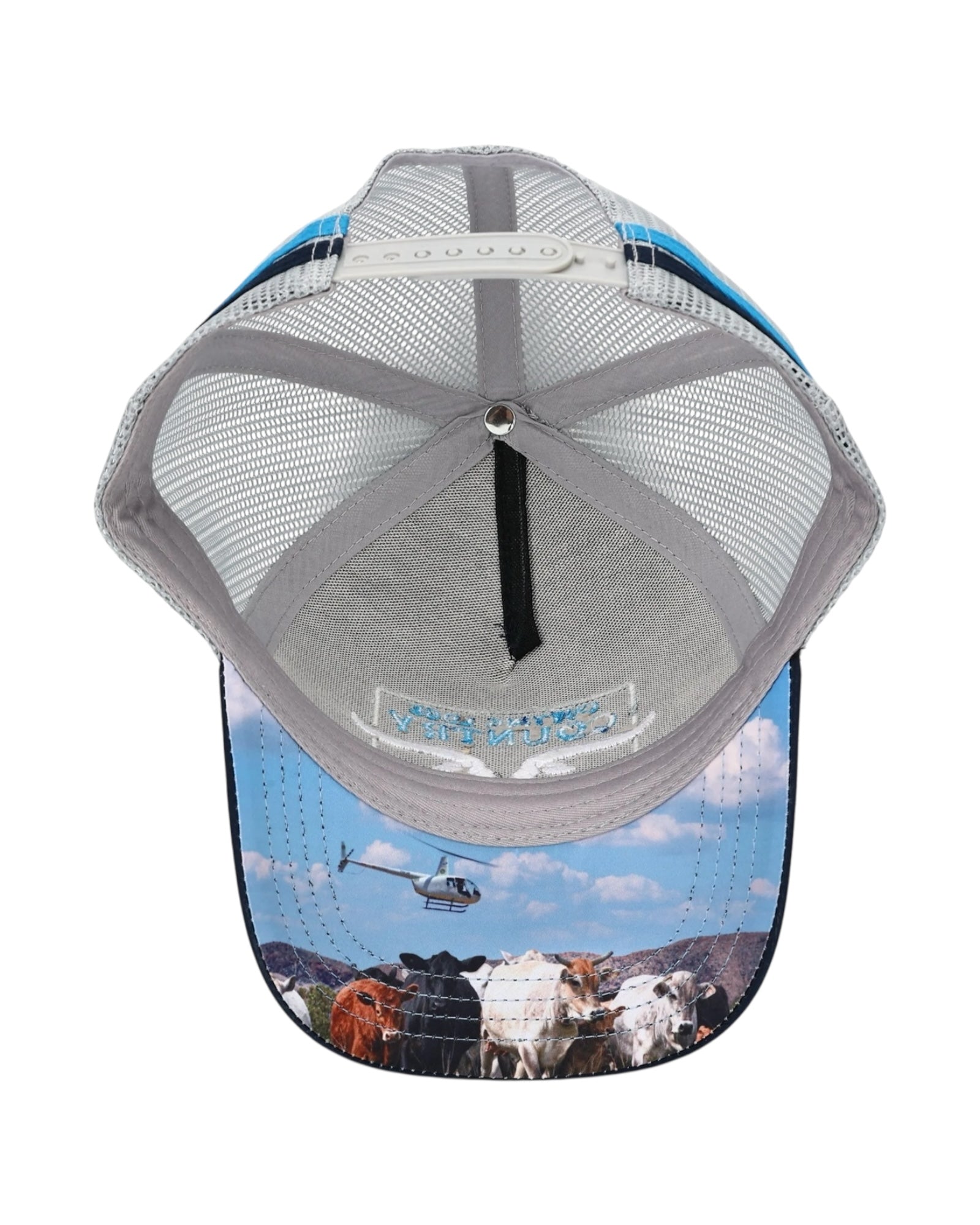 CEC Blue & Grey Longhorn Logo Trucker Cap