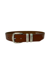 Muster 40mm Double Loop Leather Belt - Tan