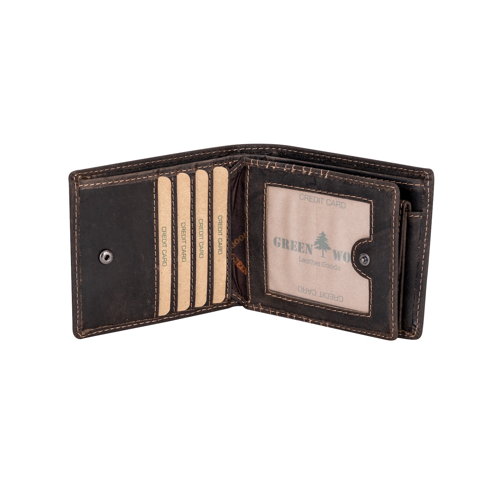 ‘Mason' RFID Leather Wallet with Coin Pocket – Brown