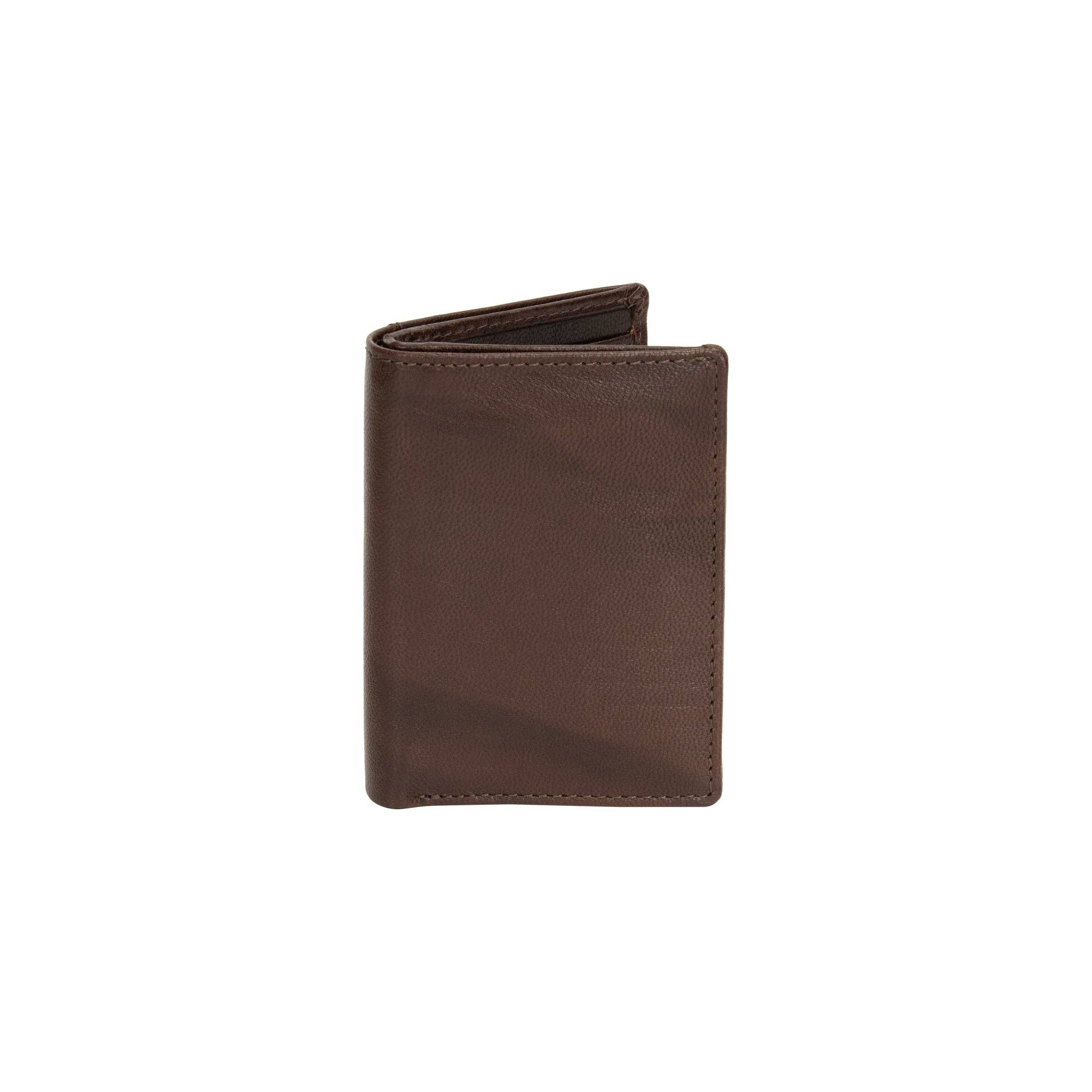 'Freya' Leather Card Holder - Brown