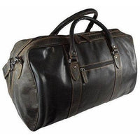 'Wilson' Leather Weekend Travel Bag - Brown