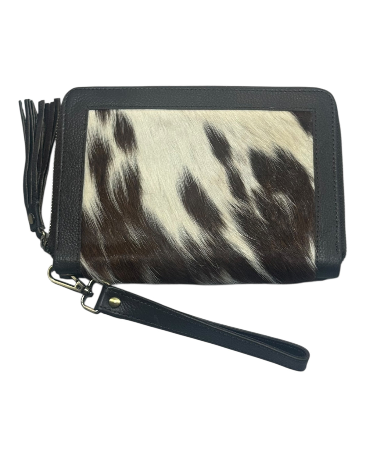 'Tenterfield’ Cowhide Purse - Dark Brown