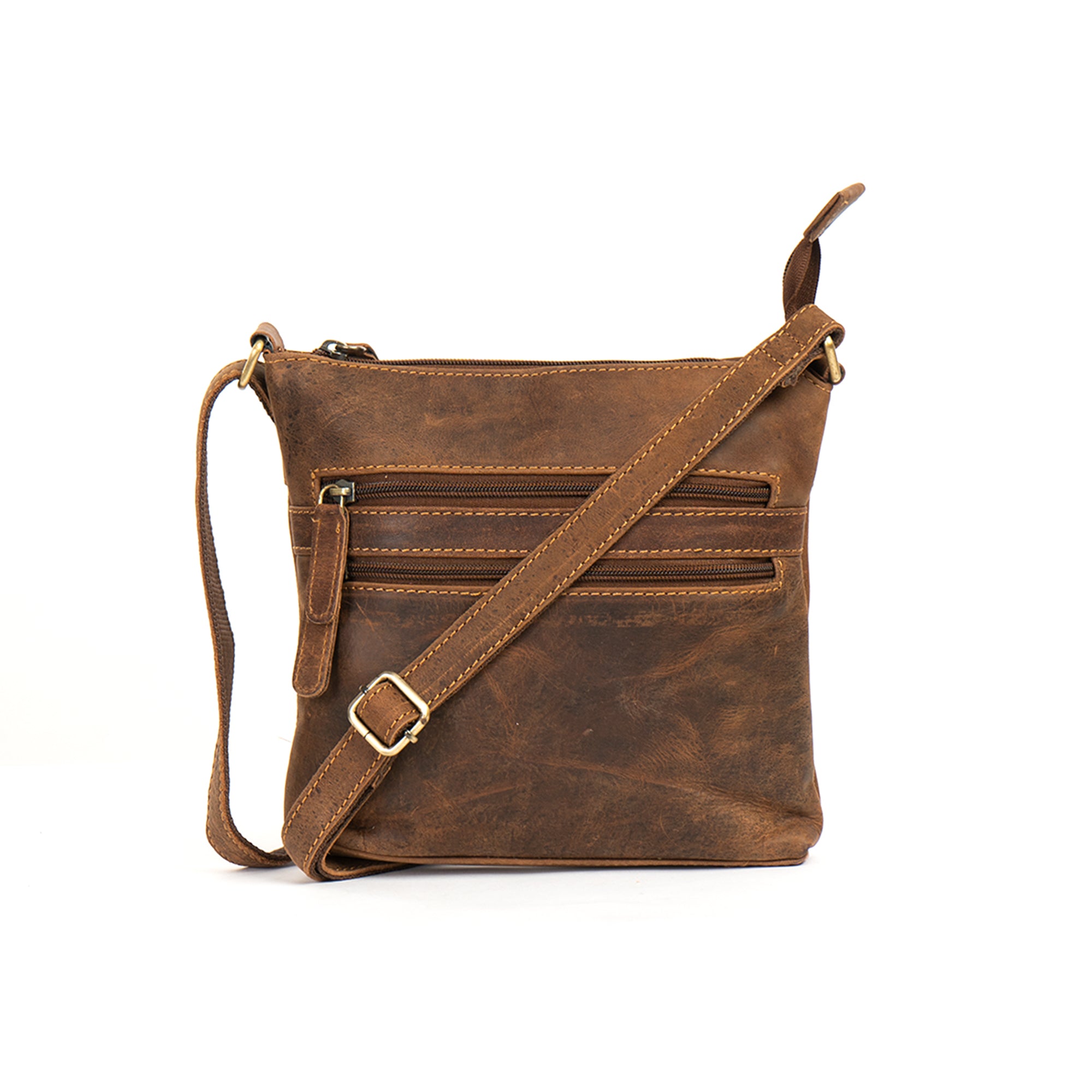 Leather Crossbody Bag - Sandel