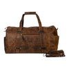 'Munich' Leather Overnight Duffle Bag - Sandel