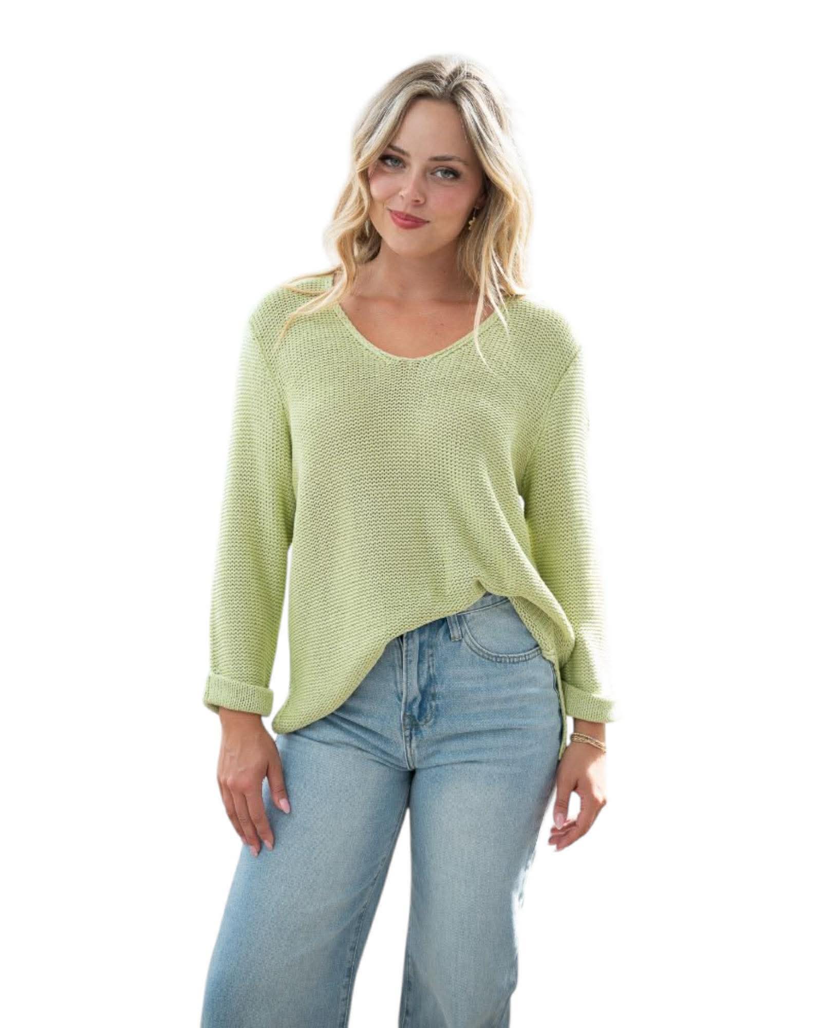 'Charlie’ Knit Jumper - Pale Green