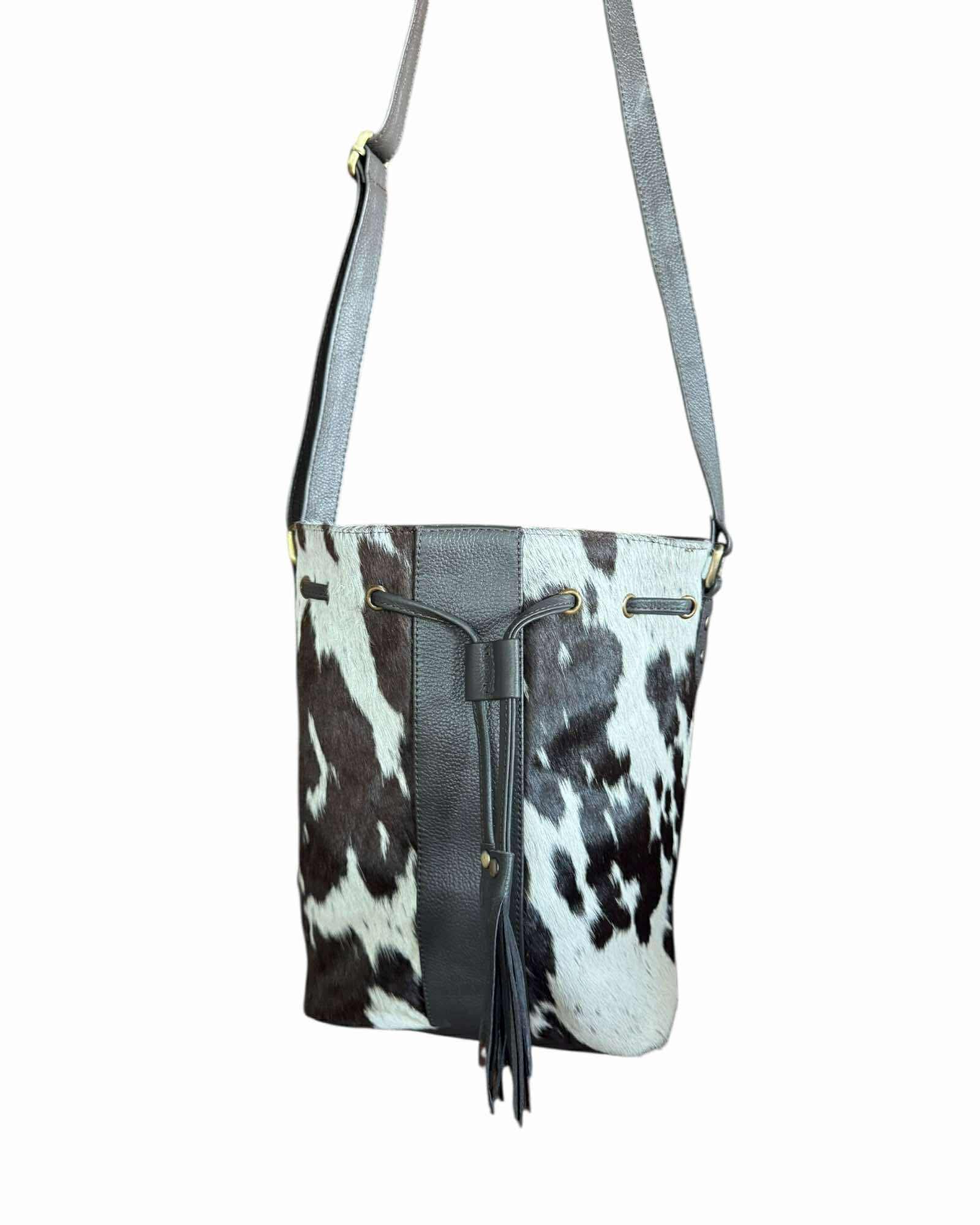 ‘Mingoola’ Cowhide Bucket Bag - Brown