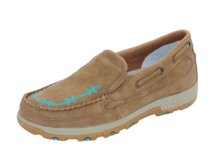 Women's Barbed Cellstretch Slip On Mocs - Brown/Teal