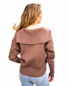 'Jess' Quarter Zip Jumper - Chocolate