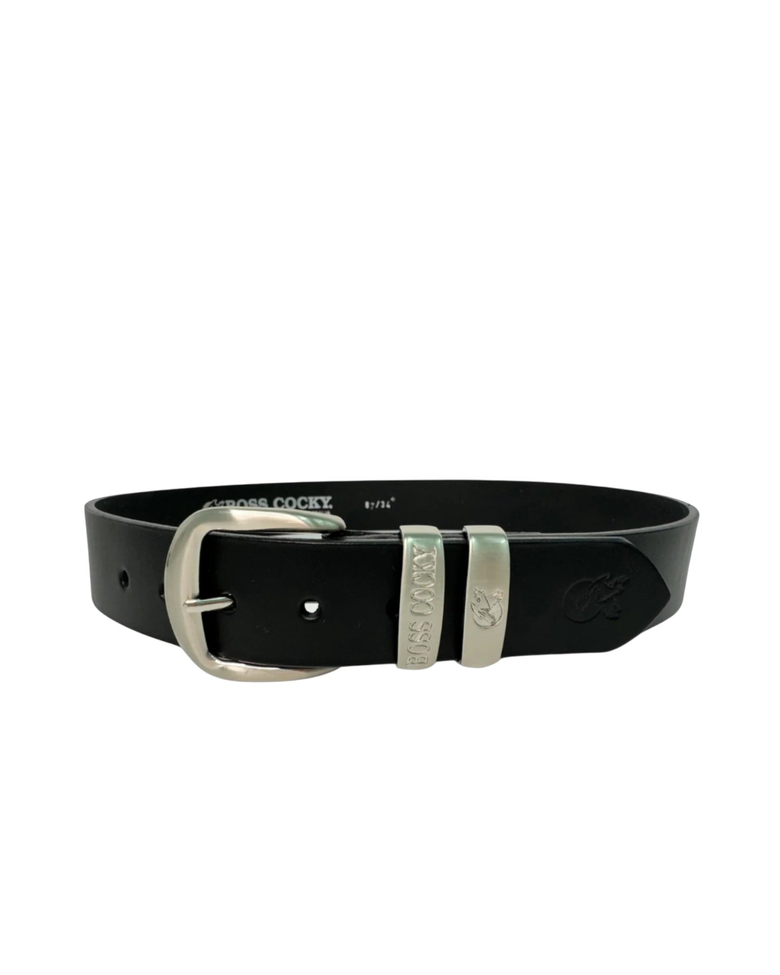 Muster 40mm Double Loop Leather Belt - Black