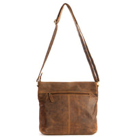 Leather Crossbody Shoulder Bag - Vintage Sandel