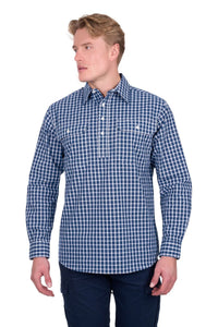 ‘Alden' Longsleeve Shirt - Navy/White
