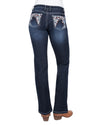 'Anjelica' Mid Rise Straight Leg Jeans