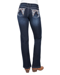 'Anjelica' Mid Rise Straight Leg Jeans
