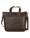 Leather Crossbody Mini Tote - Brown