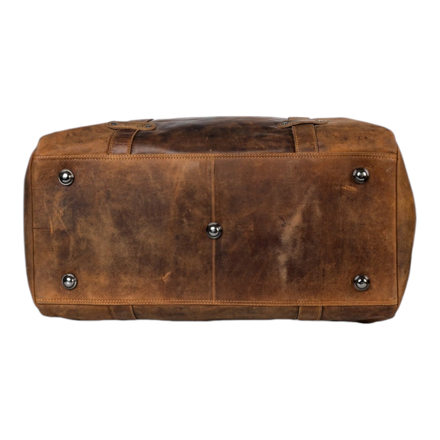 'Munich' Leather Overnight Duffle Bag - Sandel
