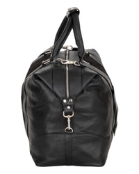 'Outback' Cowhide Weekender Duffle Bag - Black