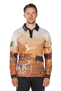 Mens 'Helicopter' Longsleeve Fishing Shirt