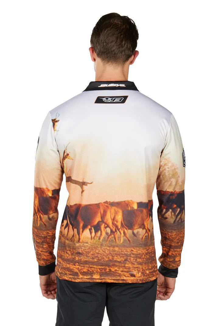 Mens 'Helicopter' Longsleeve Fishing Shirt