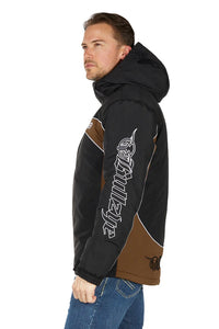 Mens Waterproof Bazooka Jacket - Black & Tan