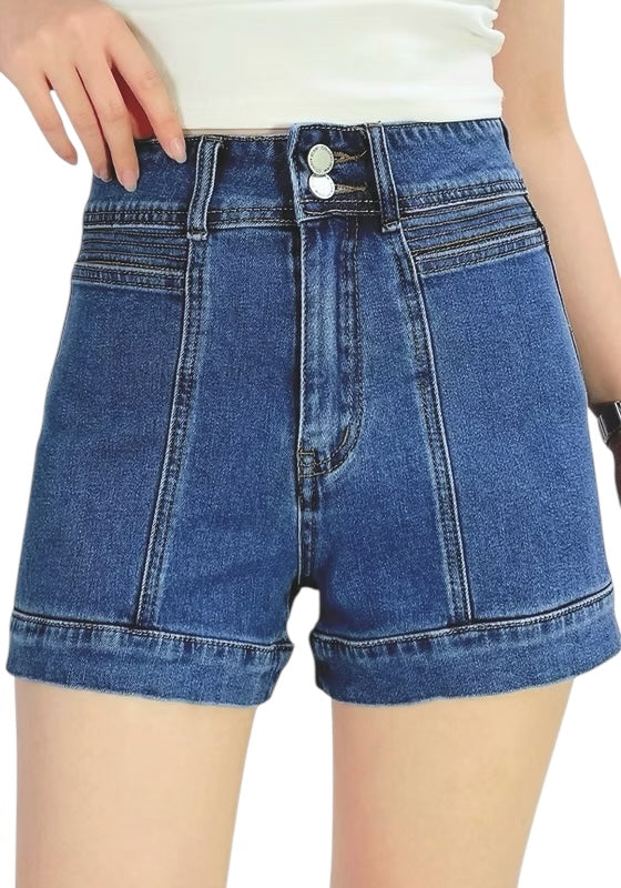 'Claudia' Denim Shorts - Medium Wash