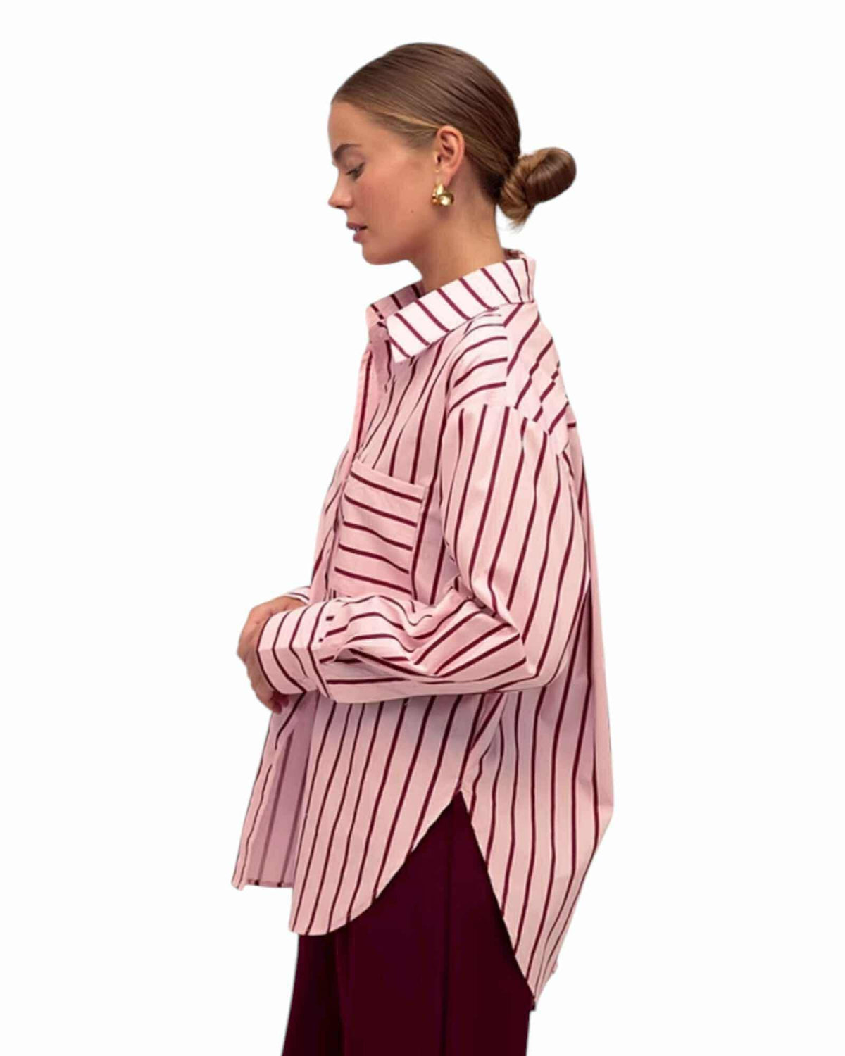 ‘Millie' Stripe Shirt - Pink