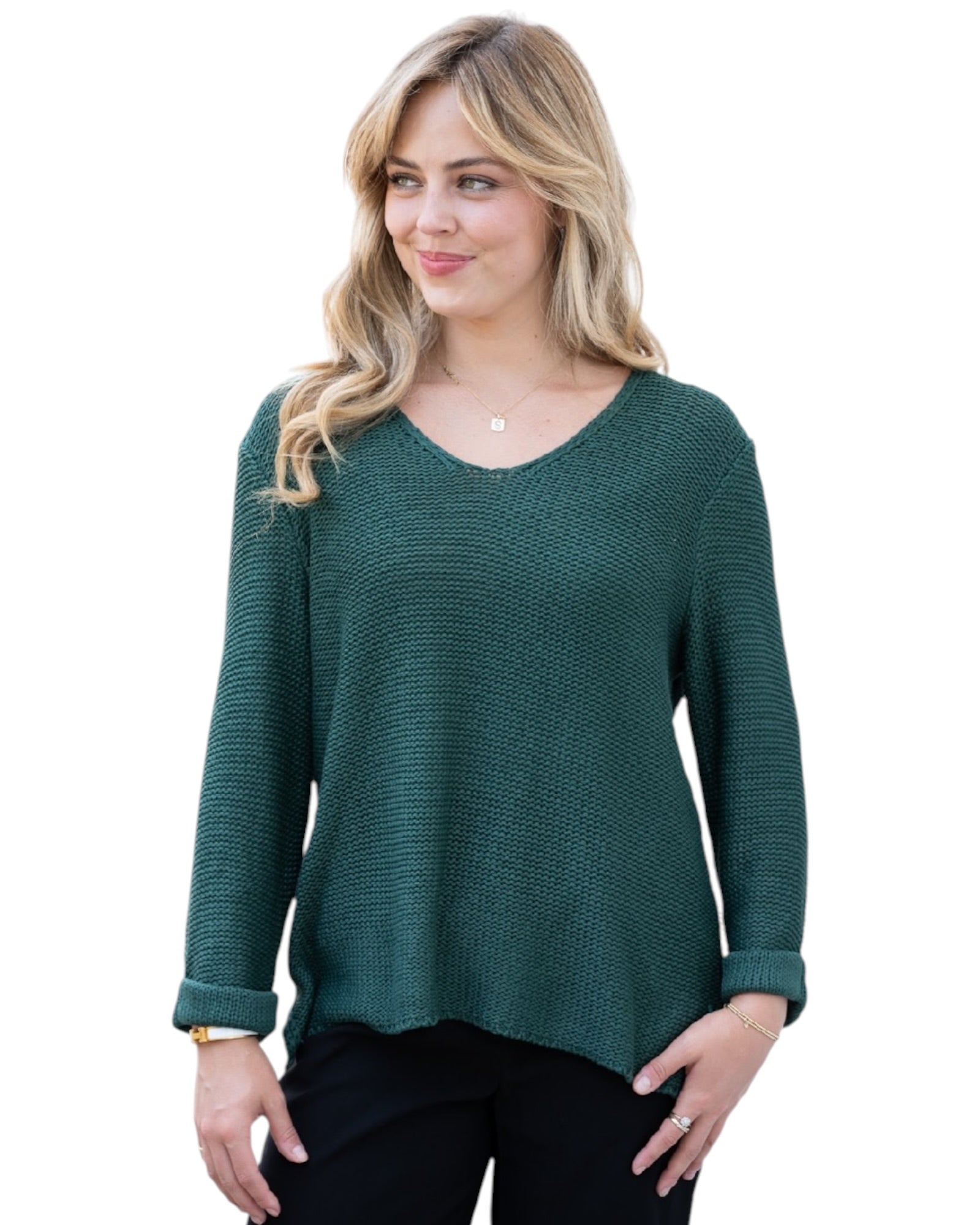 'Charlie’ Knit Jumper - Emerald