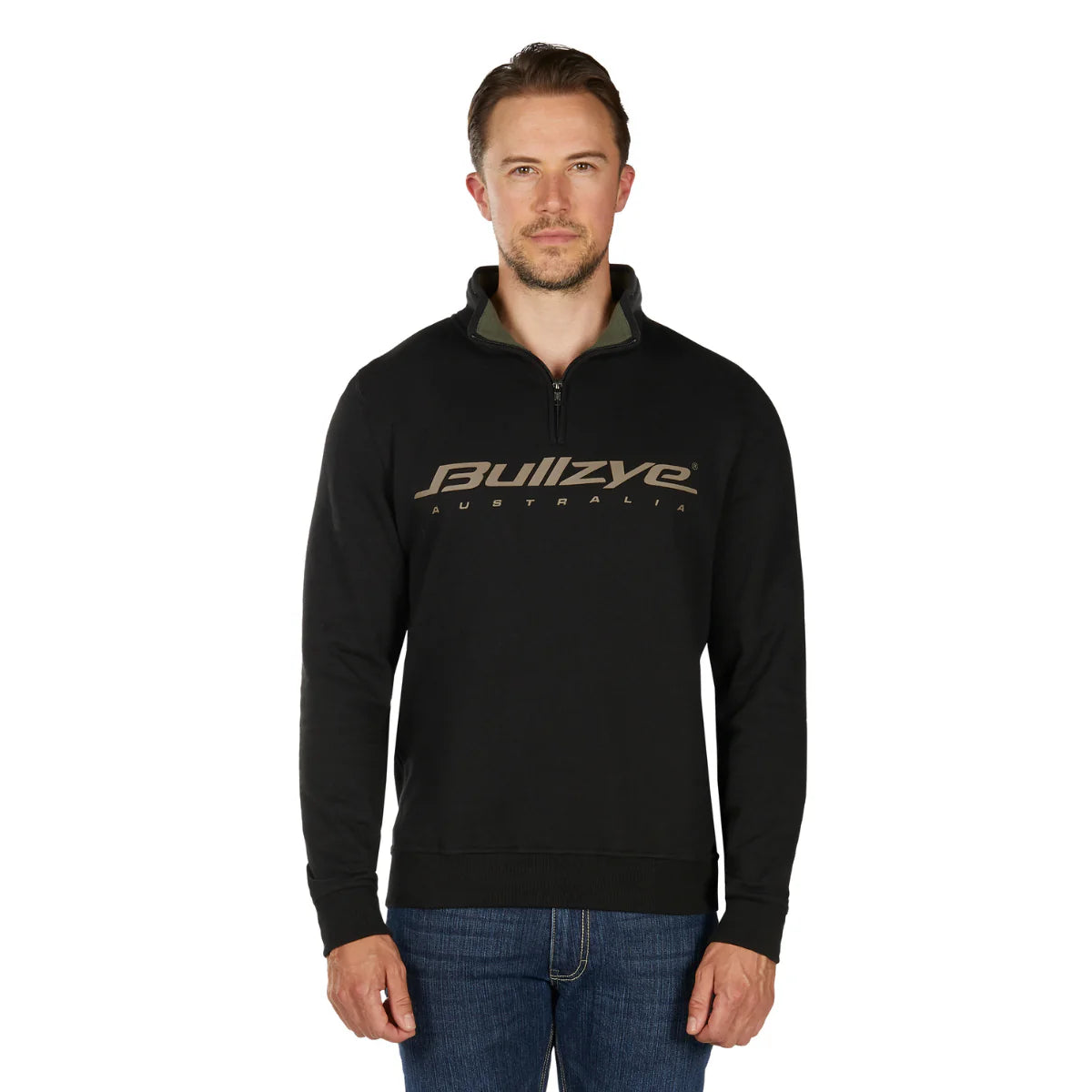 Mens Logo 1/4 Zip Pullover - Black