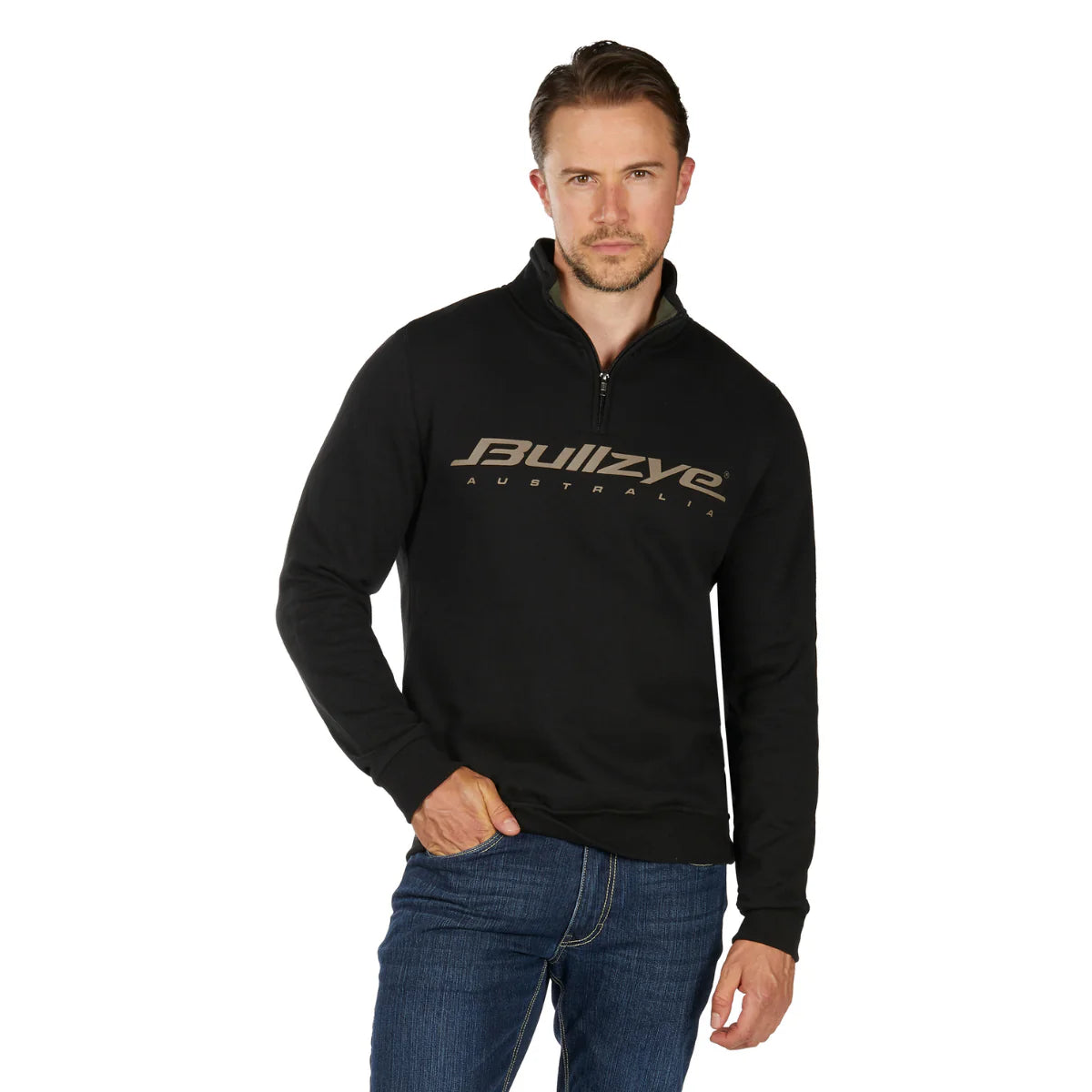 Mens Logo 1/4 Zip Pullover - Black