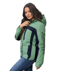 Womens Waterproof Bazooka Jacket - Moss/Navy
