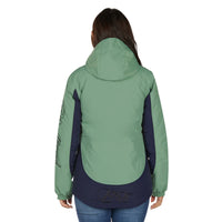 Womens Waterproof Bazooka Jacket - Moss/Navy