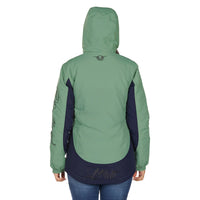 Womens Waterproof Bazooka Jacket - Moss/Navy