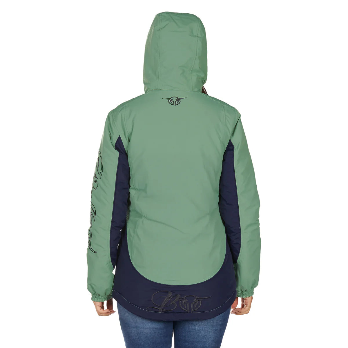 Womens Waterproof Bazooka Jacket - Moss/Navy