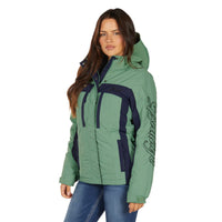 Womens Waterproof Bazooka Jacket - Moss/Navy