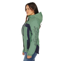 Womens Waterproof Bazooka Jacket - Moss/Navy