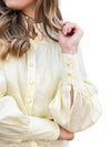 'Bianca' Pure Linen Button Down Shirt - Lemon