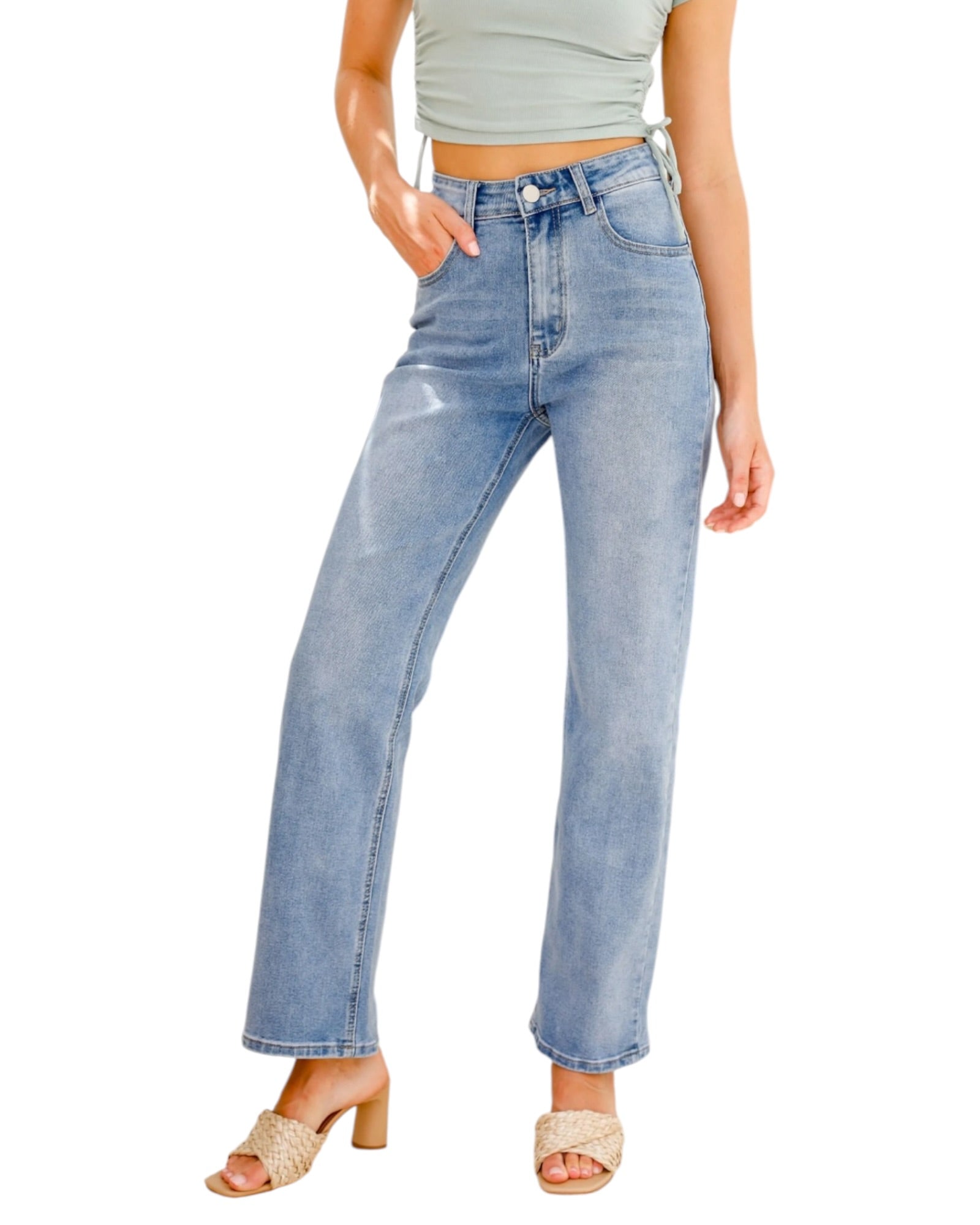 'Kristy' High Waist Straight Leg Jeans