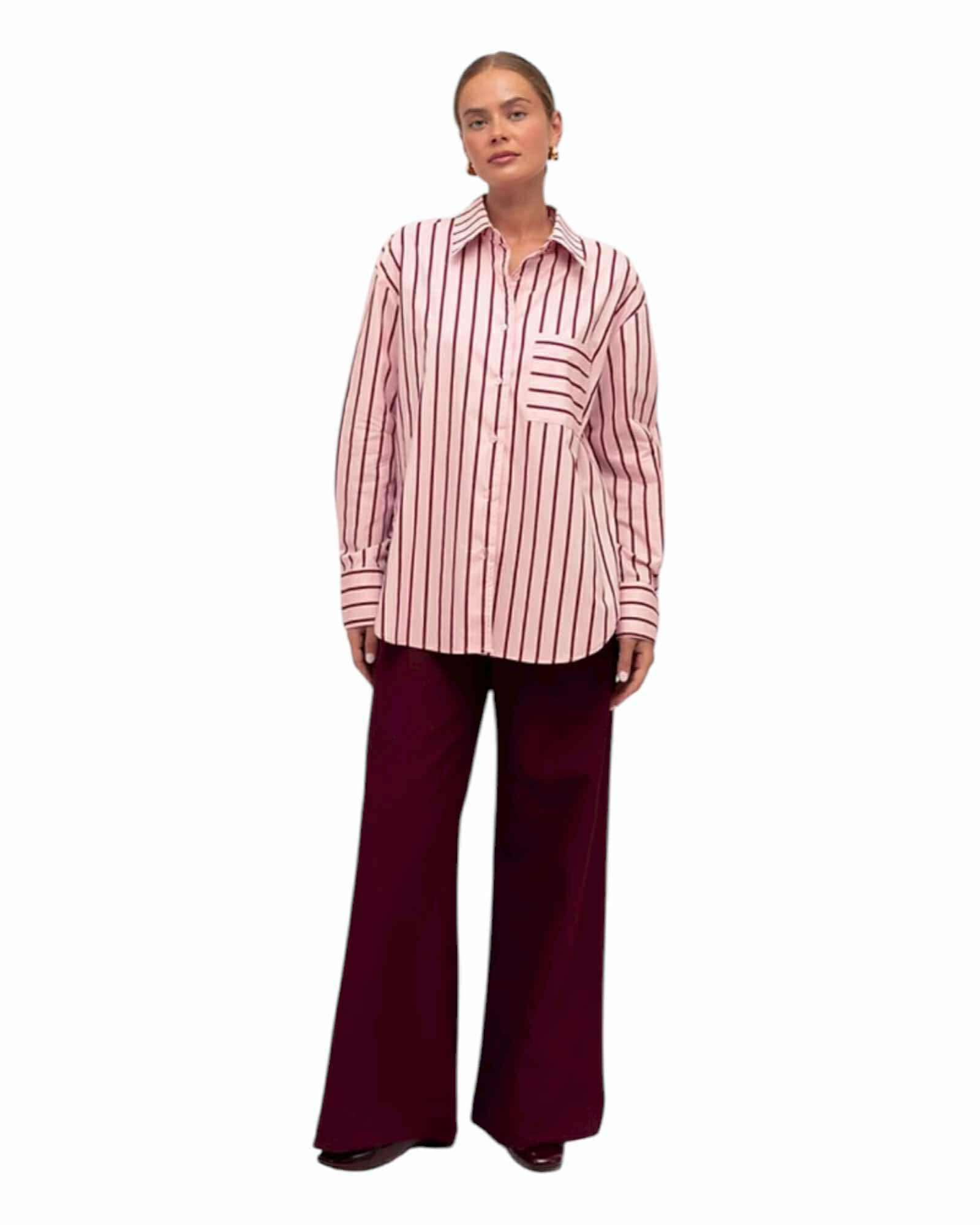 ‘Millie' Stripe Shirt - Pink