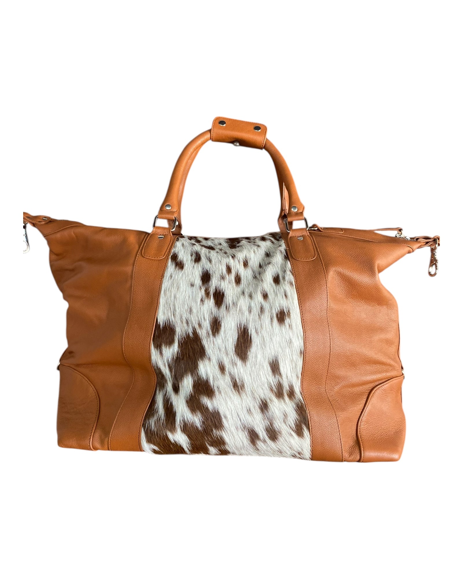 ‘Sable' Cowhide Duffle Weekender Bag – Tan