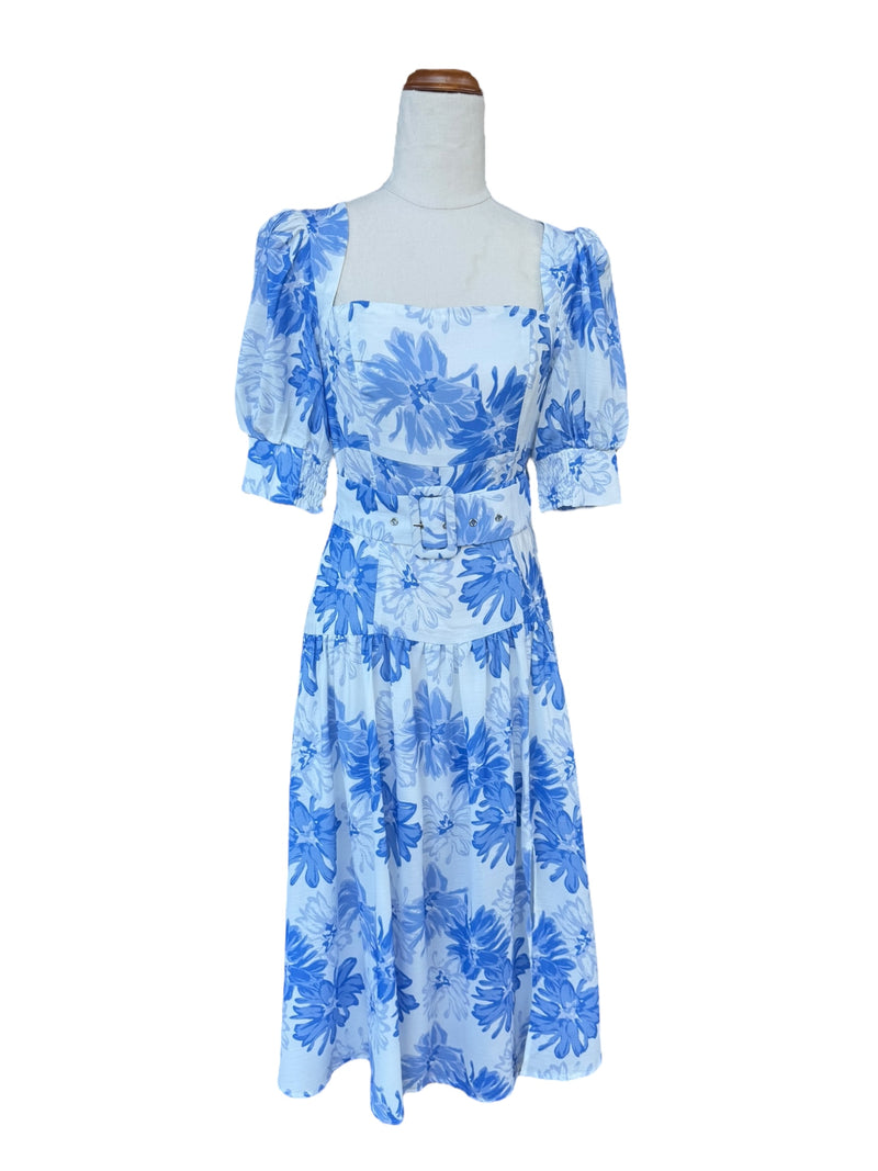 'Paris' Floral Midi Dress
