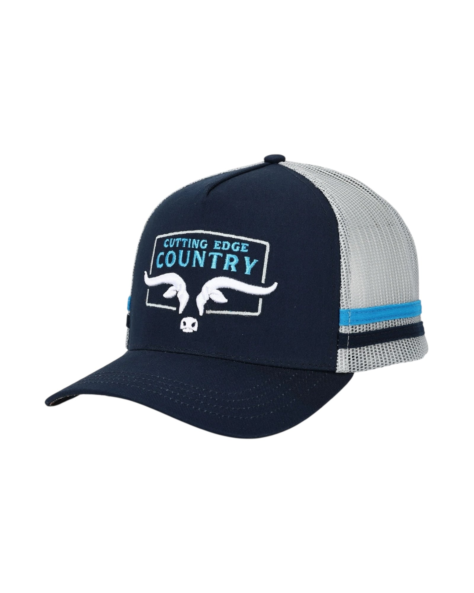 CEC Blue & Grey Longhorn Logo Trucker Cap