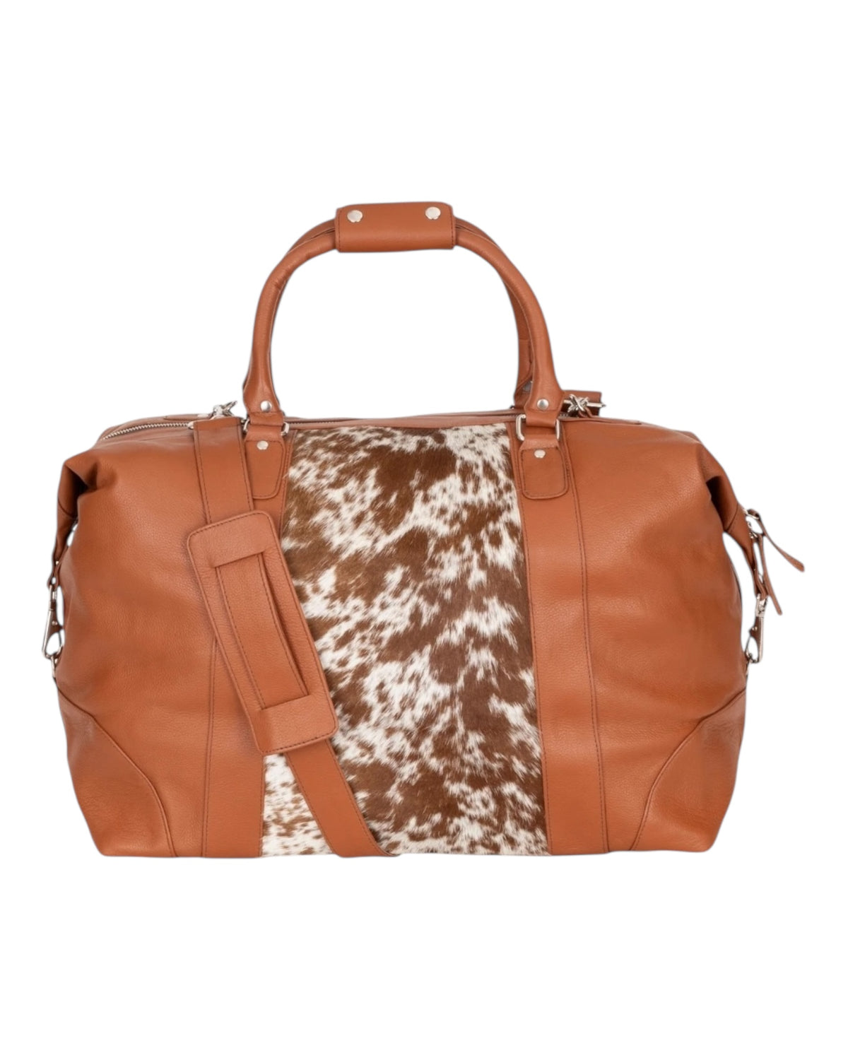 'Outback' Cowhide Weekender Duffle Bag - Tan