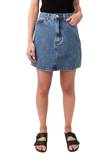 'Emily' Denim Skirt - Medium Wash
