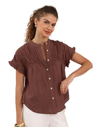 'Tiffany' Top - Brown