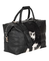 'Outback' Cowhide Weekender Duffle Bag - Black
