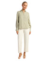 'Ruby' Collared Blouse - Sage